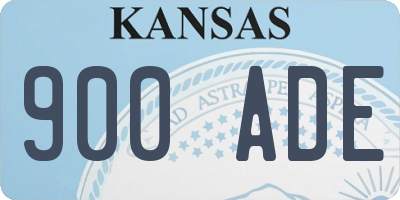 KS license plate 900ADE