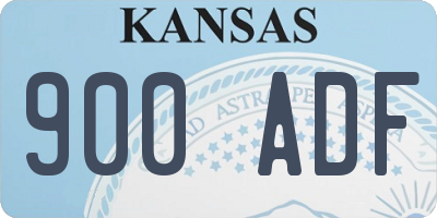 KS license plate 900ADF