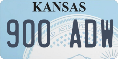 KS license plate 900ADW