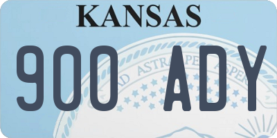 KS license plate 900ADY