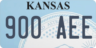 KS license plate 900AEE