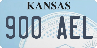KS license plate 900AEL