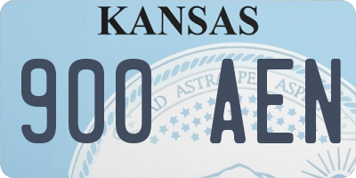 KS license plate 900AEN
