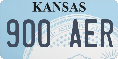 KS license plate 900AER