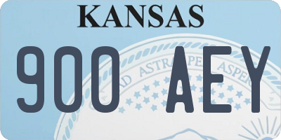 KS license plate 900AEY