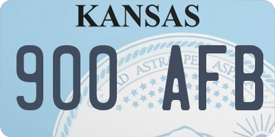 KS license plate 900AFB