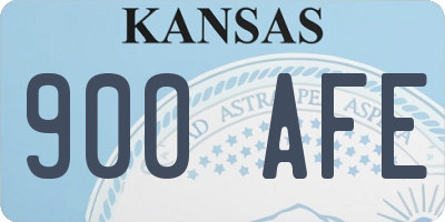 KS license plate 900AFE