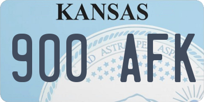 KS license plate 900AFK