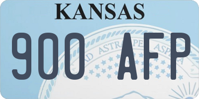 KS license plate 900AFP