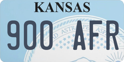 KS license plate 900AFR