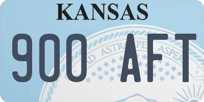 KS license plate 900AFT