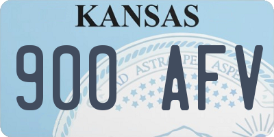 KS license plate 900AFV