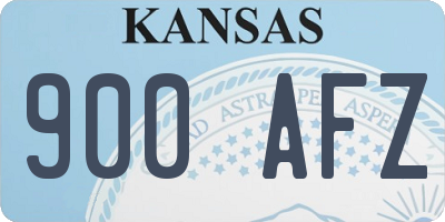 KS license plate 900AFZ