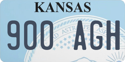 KS license plate 900AGH