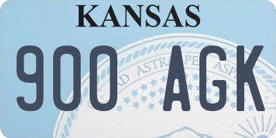 KS license plate 900AGK