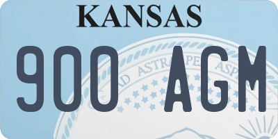 KS license plate 900AGM