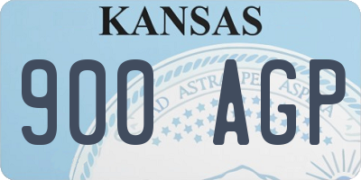 KS license plate 900AGP