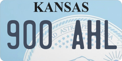 KS license plate 900AHL
