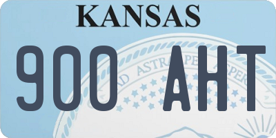 KS license plate 900AHT