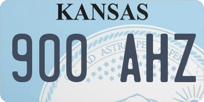 KS license plate 900AHZ