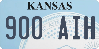 KS license plate 900AIH