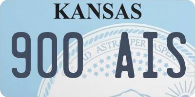 KS license plate 900AIS