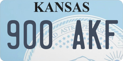 KS license plate 900AKF