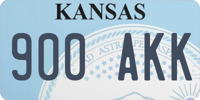 KS license plate 900AKK
