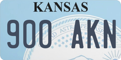 KS license plate 900AKN