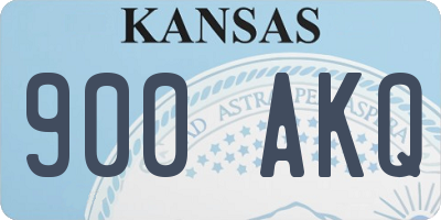 KS license plate 900AKQ