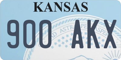 KS license plate 900AKX