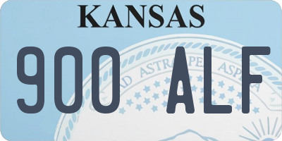 KS license plate 900ALF