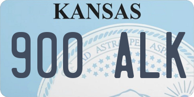 KS license plate 900ALK