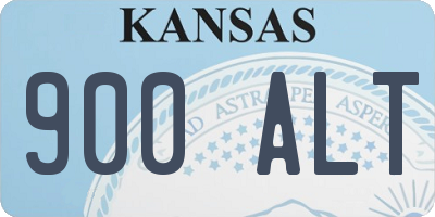 KS license plate 900ALT