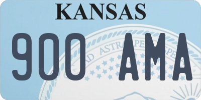 KS license plate 900AMA