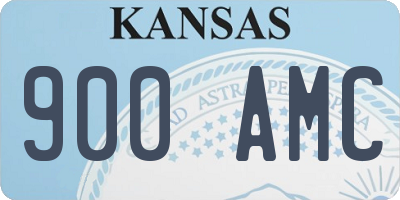KS license plate 900AMC