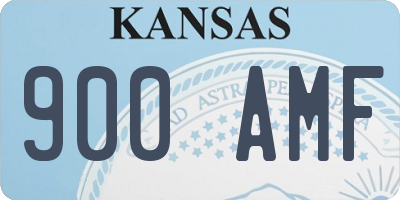 KS license plate 900AMF