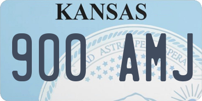 KS license plate 900AMJ