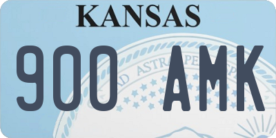 KS license plate 900AMK