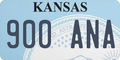 KS license plate 900ANA
