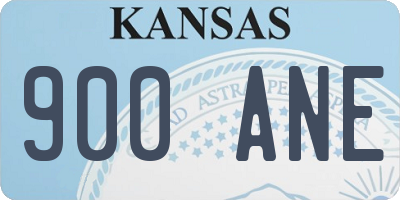 KS license plate 900ANE