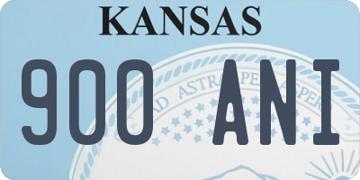 KS license plate 900ANI