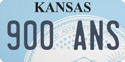 KS license plate 900ANS