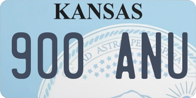 KS license plate 900ANU