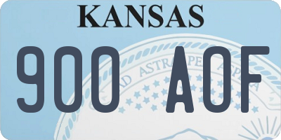 KS license plate 900AOF