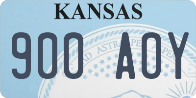 KS license plate 900AOY