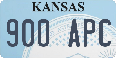 KS license plate 900APC