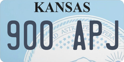 KS license plate 900APJ