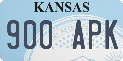 KS license plate 900APK