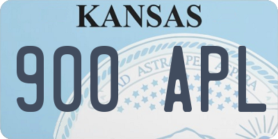 KS license plate 900APL